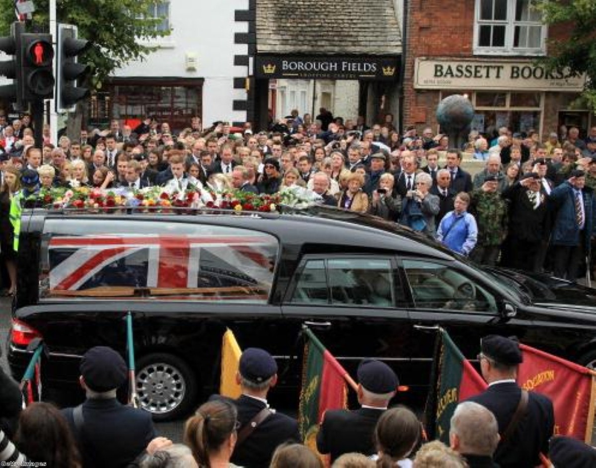 Wootton Bassett lowers flag on repatriation ceremonies